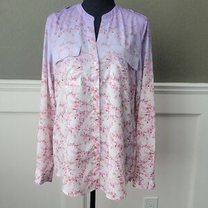 Calvin Klein Lavender Floral Blouse